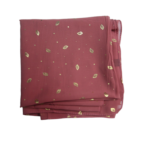 Foil Printed Georgette - Baby Pink