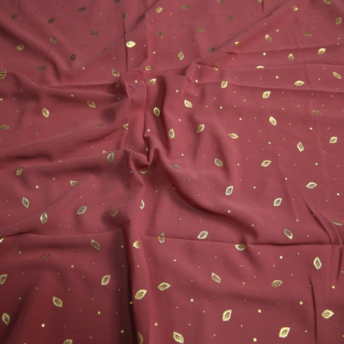 Foil Printed Georgette - Baby Pink