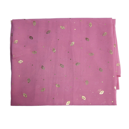 Foil Printed Georgette - Baby Pink