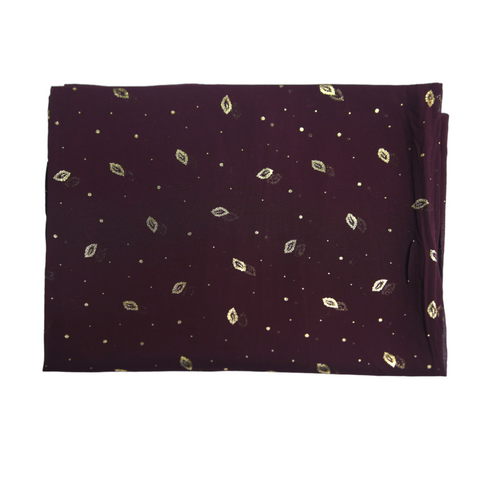 Foil Printed Georgette - Purple