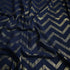 Foil printed Georgette-Navy Blue