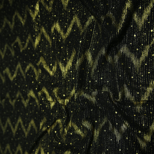 Foil printed Georgette- Black