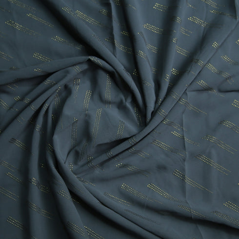 Foil printed Georgette - Grey