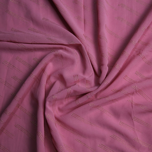 Foil printed Georgette - Baby Pink