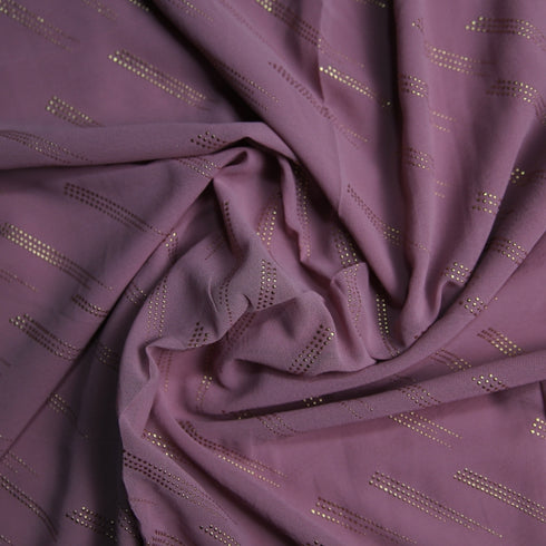 Foil printed Georgette - Lavender