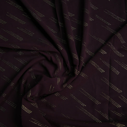 Foil printed Georgette - Grape