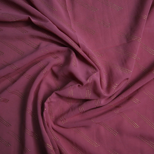 Foil printed Georgette - Hot Pink