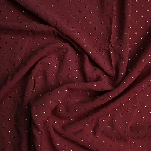 Foil printed Georgette - Copper