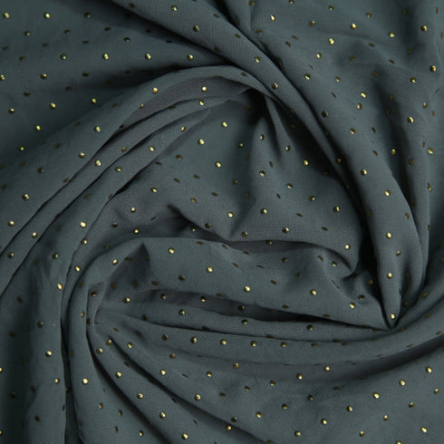 Foil printed Georgette - Grey