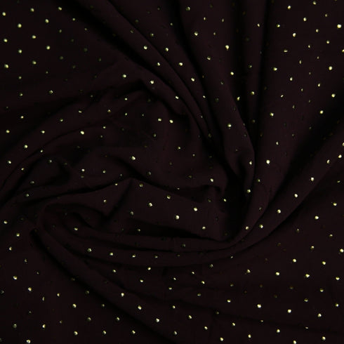 Foil printed Georgette - Brown