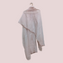Organza Net Laced Dupatta - Dull White