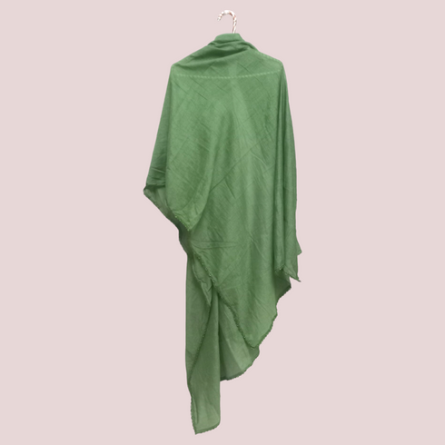 Khaddi Net Laced Dupatta - Green