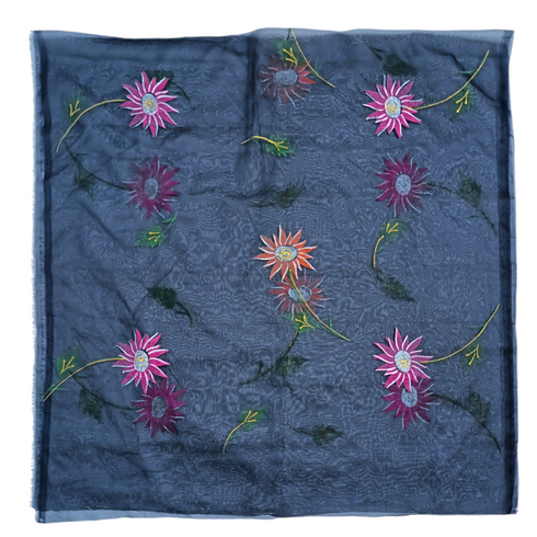 Hand Painted Organza Dupatta