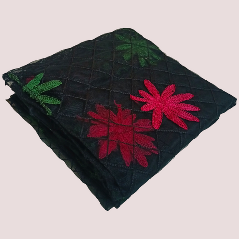 Aari Net Dupatta - Black