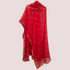 Chiffon Embroidery Laced Dupatta - Red