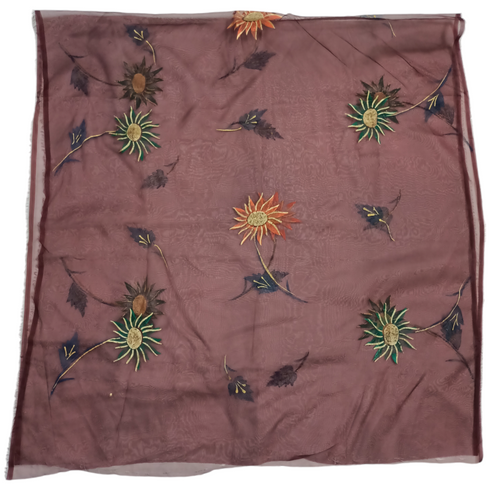 Hand Painted Organza Dupatta