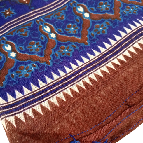 Ajrak Lawn Tasseled Print