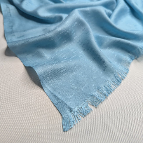 Viscose Self Jacquard - Sky Blue