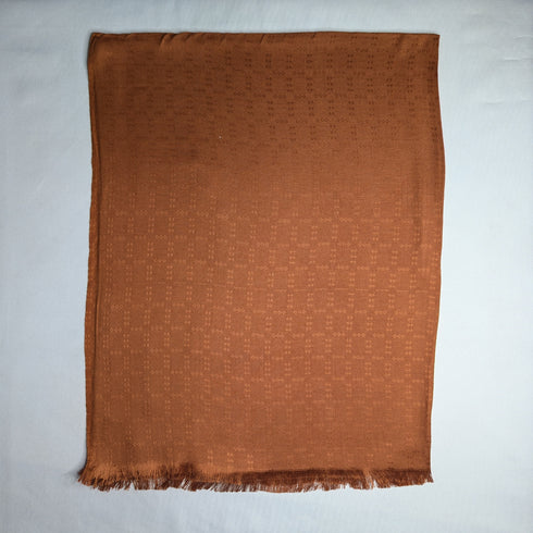 Viscose Self Jacquard - Wood Brown