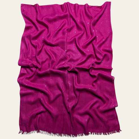 Viscose Self Sparkles - Hot Pink