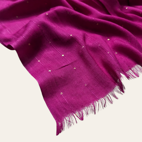 Viscose Self Sparkles - Hot Pink