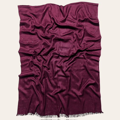 Viscose Self Sparkles - Maroon