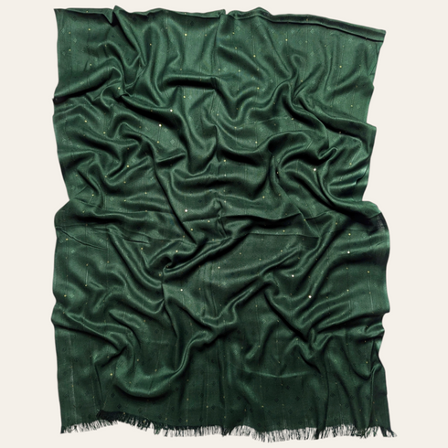 Viscose Self Sparkles - Bottle Green