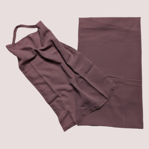 Hijab And Niqab Set - Dark Purple