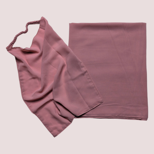 Hijab And Niqab Set - Mauve