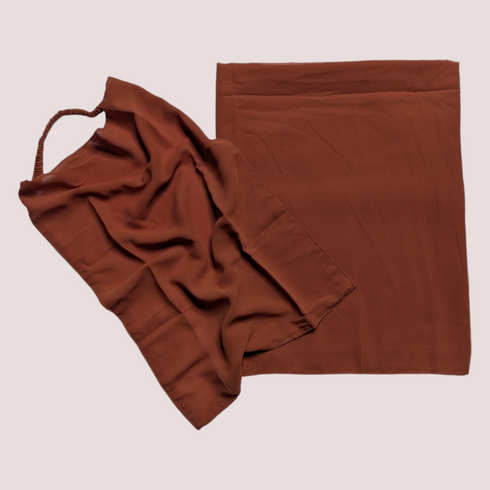 Hijab And Niqab Set - Rust