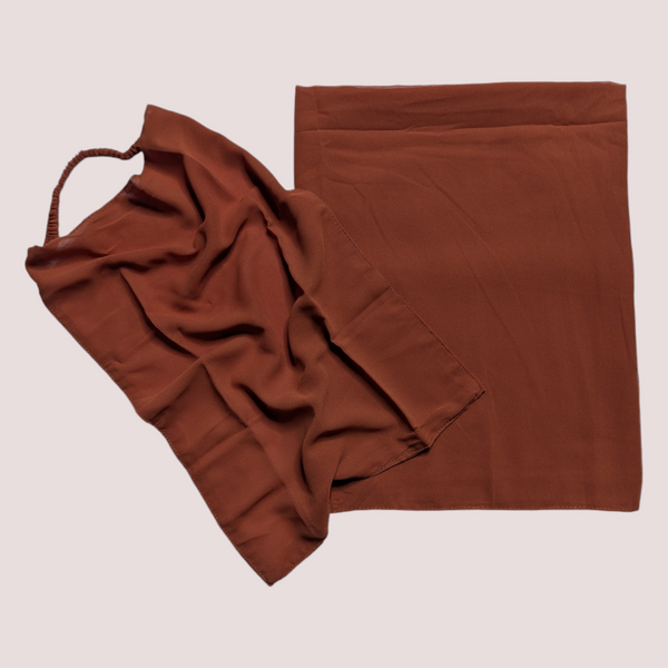 Hijab And Niqab Set - Rust