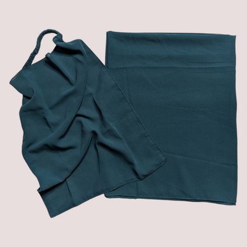 Hijab And Niqab Set - Navy Teal