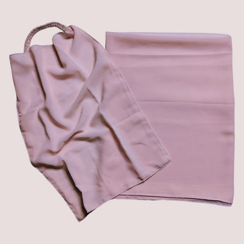 Hijab And Niqab Set - Baby Pink