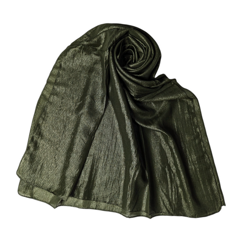 Glossy Silk - Olive Green