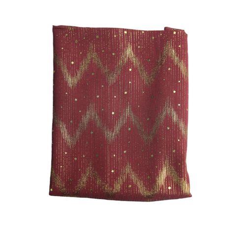 Foil printed Georgette- Copper