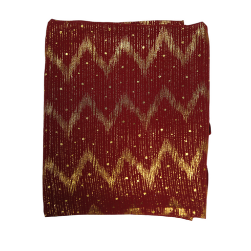 Foil printed Georgette- Red