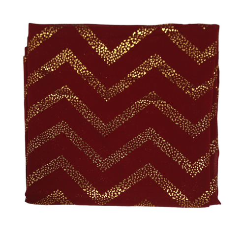 Foil printed Georgette-Maroon