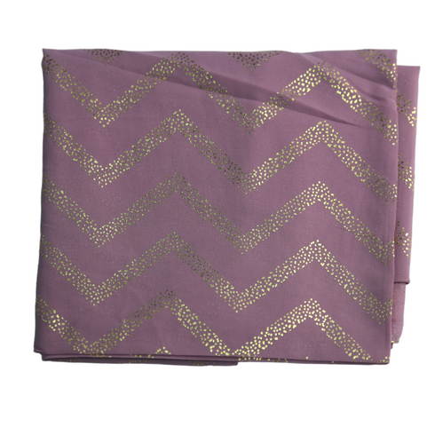 Foil printed Georgette- Lavender