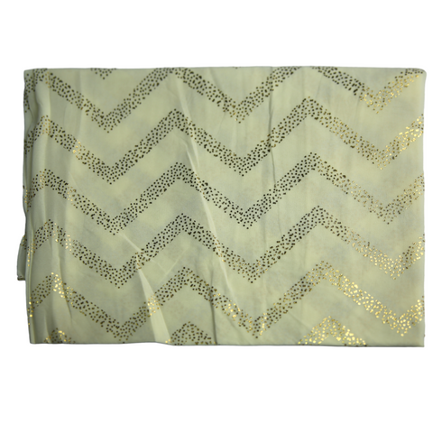 Foil printed Georgette-Off White