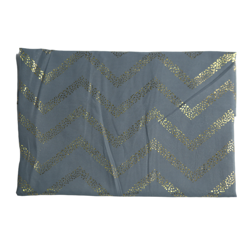 Foil printed Georgette-Light Grey