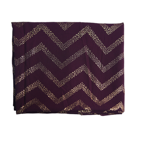 Foil printed Georgette- Maroon