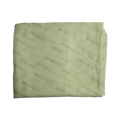 Foil printed Georgette - White