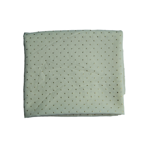 Foil printed Georgette - White