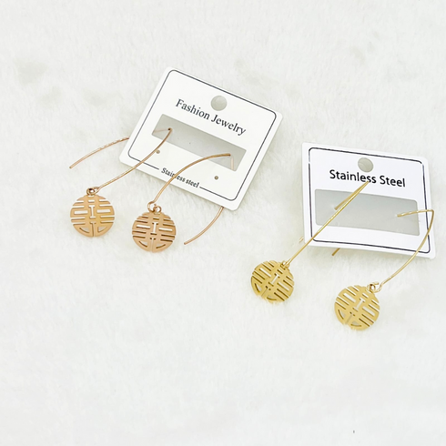 Buffalo Horn Gold Plated Earrings