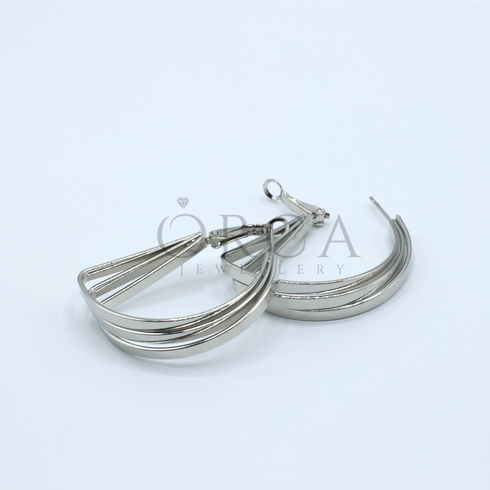 SILVER CRUSHED EARRINGS