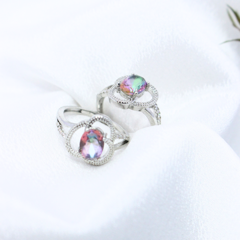 Buy Rose Stone Silver Rings Online in Pakistan