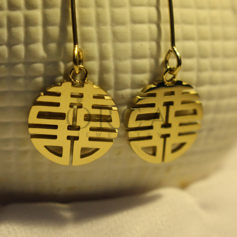 Buffalo Horn Gold Plated Earrings