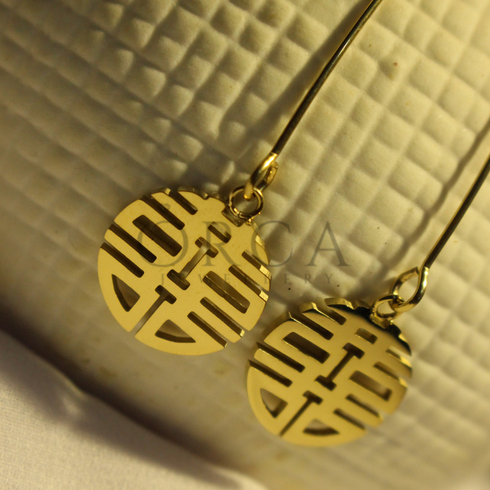 Buffalo Horn Gold Plated Earrings