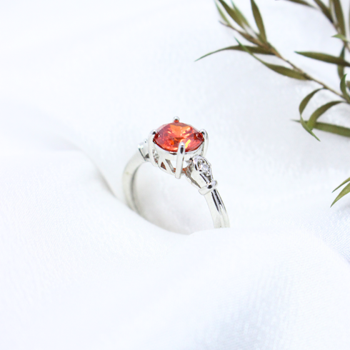 Buy Light Pink Stone Silver Rings Online in Pakistan