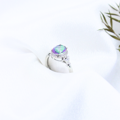Buy Grey Silver Coated Stone Rings Online in Pakistan